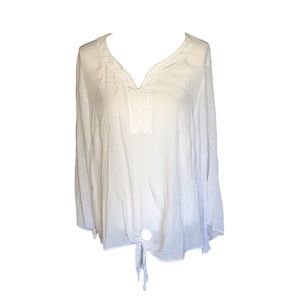 Zac & Rachel White Long sleeve blouse